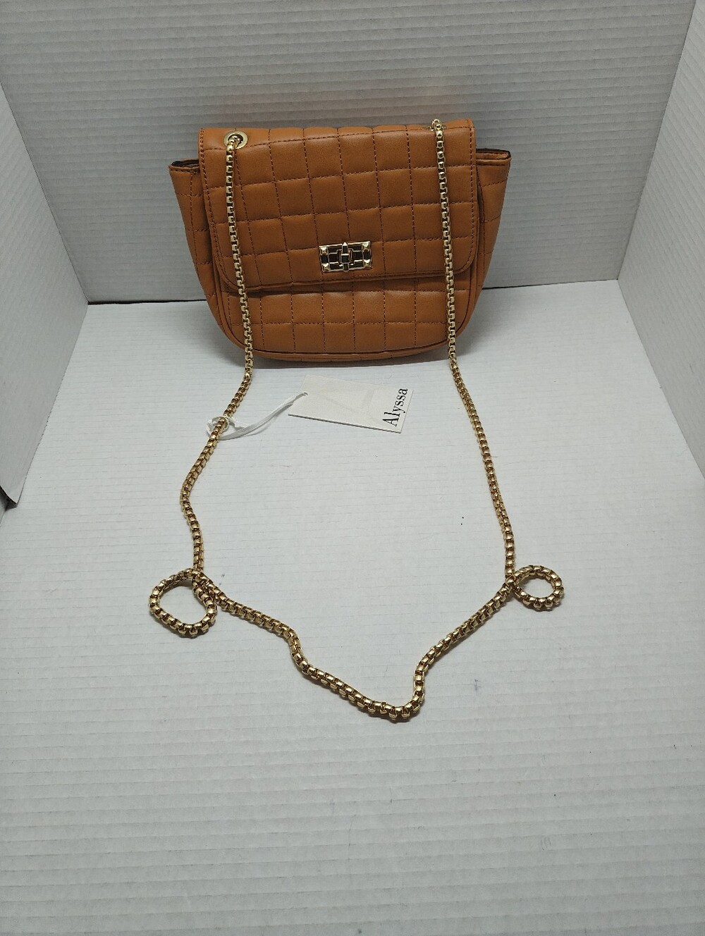 Alyssa Womenās Tan Crossbody Bag with Leopard-Print Interior